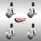 Service Caster 3 Inch 316SS Gray Poly Swivel 1-1/2 Inch Expanding Stem Caster Set Brake SCC SCC-SS316EX20S314-PPUB-TLB-112-4 - alternate 4